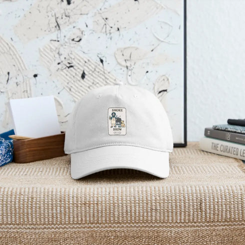 Life is dead. Jerry's Smokin' Something Grateful Dead Stealie Dad Hat - white